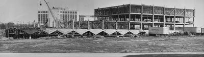 Construction on framing of the Agricultural Science Building (Ag. Science North); Lexington Herald-Leader photo