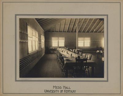 View of the Mess Hall inside Barker Hall, later used as a women's gym