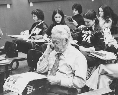 During the 1979''s, Donovan Scholars, persons over age 65 who may enroll in classes tuition free, became a familiar sight in class