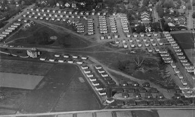 Aerial view of Coopertown, Veterans' housing project at the University of Kentucky