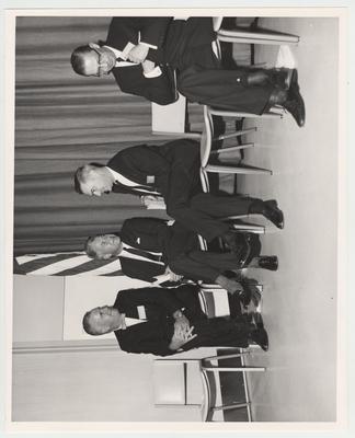 From left: Congressman John Fogarty, Governor Bert Combs, President Frank Dickey, and Dr. Hillenbrand