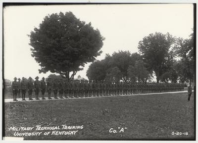 University of Kentucky military technical training during World War I. Company 