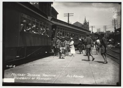 University of Kentucky military technical training during World War I.  All Aboard