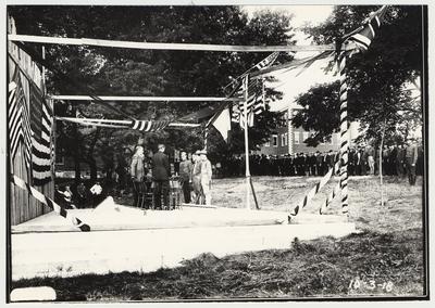University of Kentucky military training during World War I.  On stage ceremony