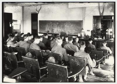 University of Kentucky military training during World War I.  Physics class