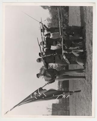 Confederate drill team which was part of the Pershing Rifles