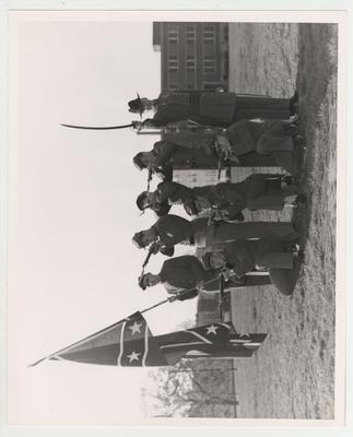 Confederate drill team which was part of the Pershing Rifles