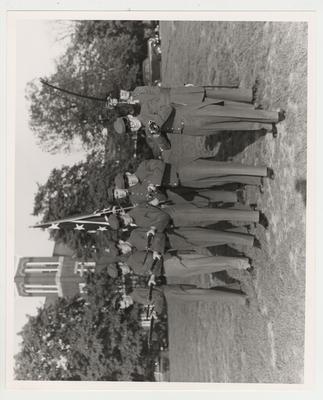 Confederate drill team which was part of the Pershing Rifles