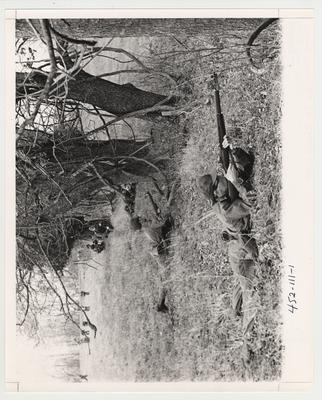 Army Reserve Officers Training Corps field exercises.  This photo is in the 1969 Kentuckian on page 111