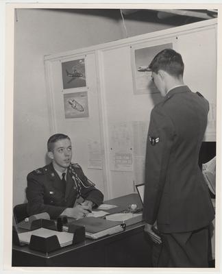 An Air Force Reserve Officers Training Corps office.  Neither man in identified