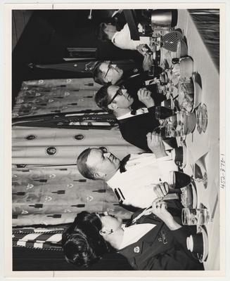 1969 Air Force Dinner.  The woman on the far left is Marsha.  This photo is in the 1969 Kentuckian on page 373