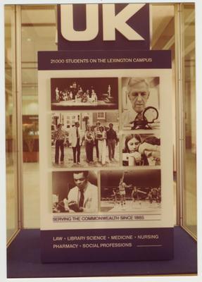 University of Kentucky display at the Bluegrass Airport in 1976-77