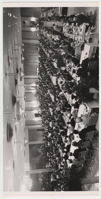 Unidentified people at President Oswald's inaugural luncheon in the Student Center Ballroom