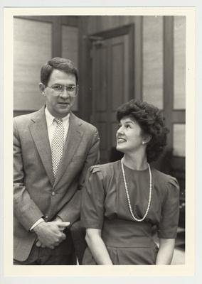 President Roselle (left) is standing next to his wife Louise