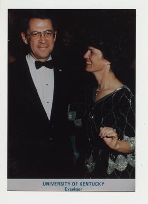 President Roselle (left) and wife Louise (right) dressed in formal attire at the University of Kentucky Excelsior