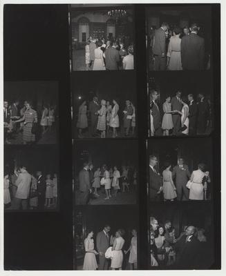 A proof sheet of President Singletary and his wife Gloria at an unknown event