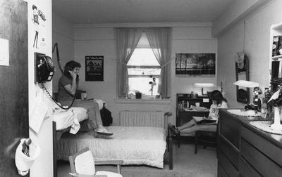 In 1984, life in the residence halls provided all the essentials--comfort, convenience, and a private phone