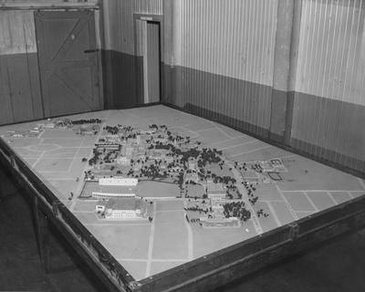 A scale model of the University of Kentucky campus