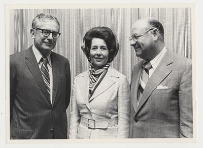 From the left:  President Singletary; unidentified woman (maybe Mrs. Sturgill); William Sturgill