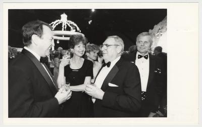 From the left:  President Wethington; Judy Wethington, wife of President Wethington; Warren Rosenthal; and Dr. Charles Ellinger, faculty member, at a Fellows Dinner