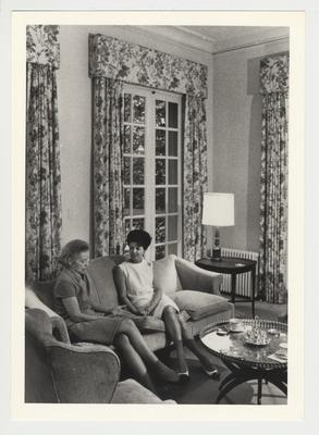 Elizabeth (Betty) Kirwan (left) is briefing Gloria Singletary (right) about Maxwell Place