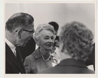 Dr. Albert Kirwan (left) with his wife Elizabeth and other unidentified people at an unidentified event