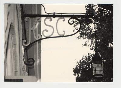 A sign outside of Barker Hall that shows the initials KSC (Kentucky State College)