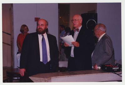 Stephen Wrinn (left), Jerry Crouch (center), and former Governor Ned 