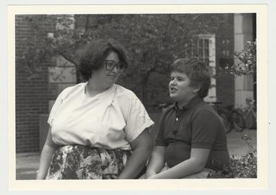 Ginny Stephens (left) and a child Tighe Estes (right)