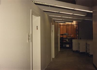 A color photo of the renovation of room 110, the Special Collections Department. Photographer: Terry Warth