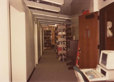 A color photo of room 110, the Special Collections Department, after the renovation. Photographer: Terry Warth