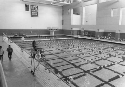 Large swimming pool in the Aquatic Center