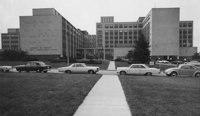 Cars parked in front of the Medical Center