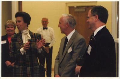 From the left:  Sandy Hilen; the Princess Royal Anne of Great Britain; an unidentified man; Peter Timoney, director of the Gluck Equine Research Center; and UK President Lee Todd