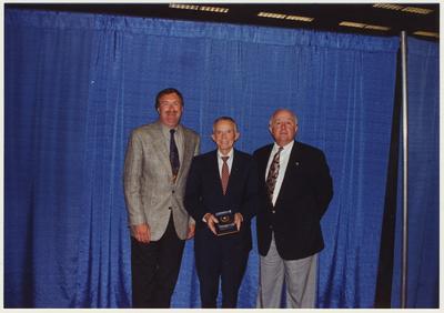 The Alumni Association Service Awards.  From the left:  Michael A. Burleson, Thomas W. Harris, and William t. Uzzle