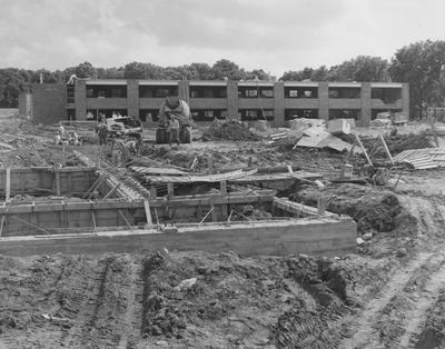 Construction of Shawneetown Apartments. Received June 19, 1957 from Public Relations