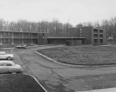 Photo of Shawneetown Apartments. Received March 31, 1958 from Public Relations