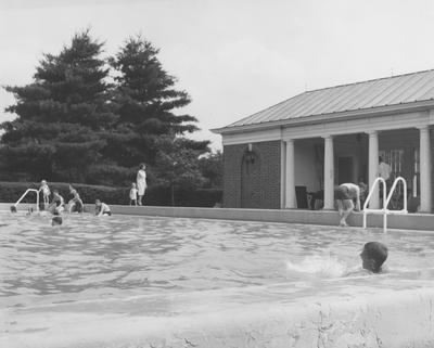 People in Spindletop Pool