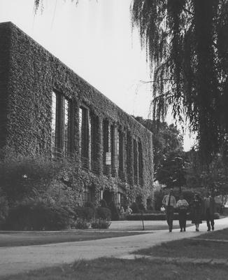 View of exterior of Old Student Union Building. Received May of 1953 from Public Relations