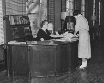Information Desk in Student Union Building. Received May 22, 1958 from Public Relations