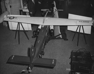 U. S. Army model airplane at the 1960 Career Carnival. Received November 1, 1960 from Public Relations