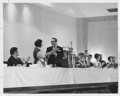 Greek dinner; This photo appears first on page 351 in the 1969 Kentuckian