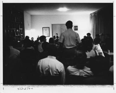 Sigma Phi Epsilon, speaker series. This photo appears first on page 270 in the 1969 Kentuckian