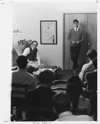 Sigma Phi Epsilon, speaker series. This photo appears first on page 269 in the 1969 Kentuckian