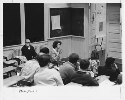 Graduate Student Association meeting. This image appears first on page 250 in the 1969 Kentuckian