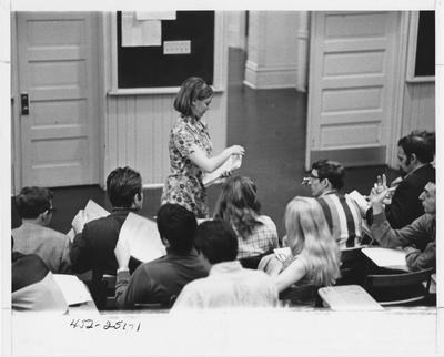 Graduate Student Association meeting. This image appears first on page 251 in the 1969 Kentuckian