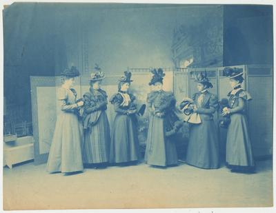 Nellie Scott, Lucia Harbaeon, Harriet Billingsley, Edna Hanna, Martha White, and Elizabeth Cassidy