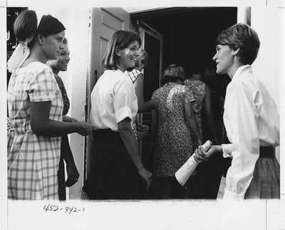 Sorority Rush; This image is in the 1969 Kentuckian on page 342, image 1