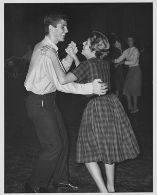 David Browning dances with an unidentified co-ed