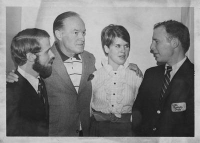 Bob Hope (second from left) with students at the 1968 Little Kentucky Derby; Lexington Herald - Leader staff photo